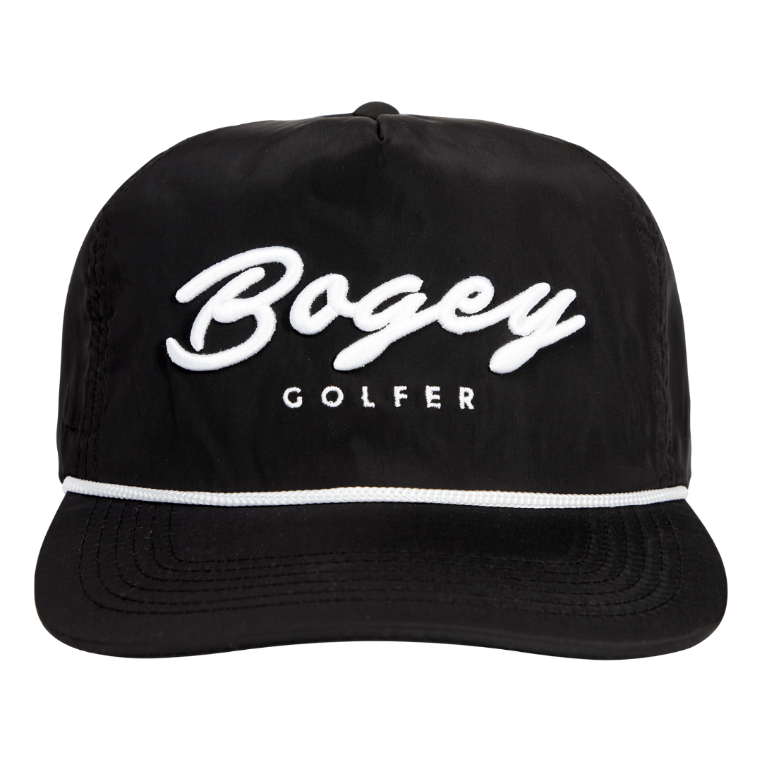 Bogey Golfer Rope Hat - Solid Black