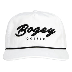 Bogey Golfer Rope Hat - White