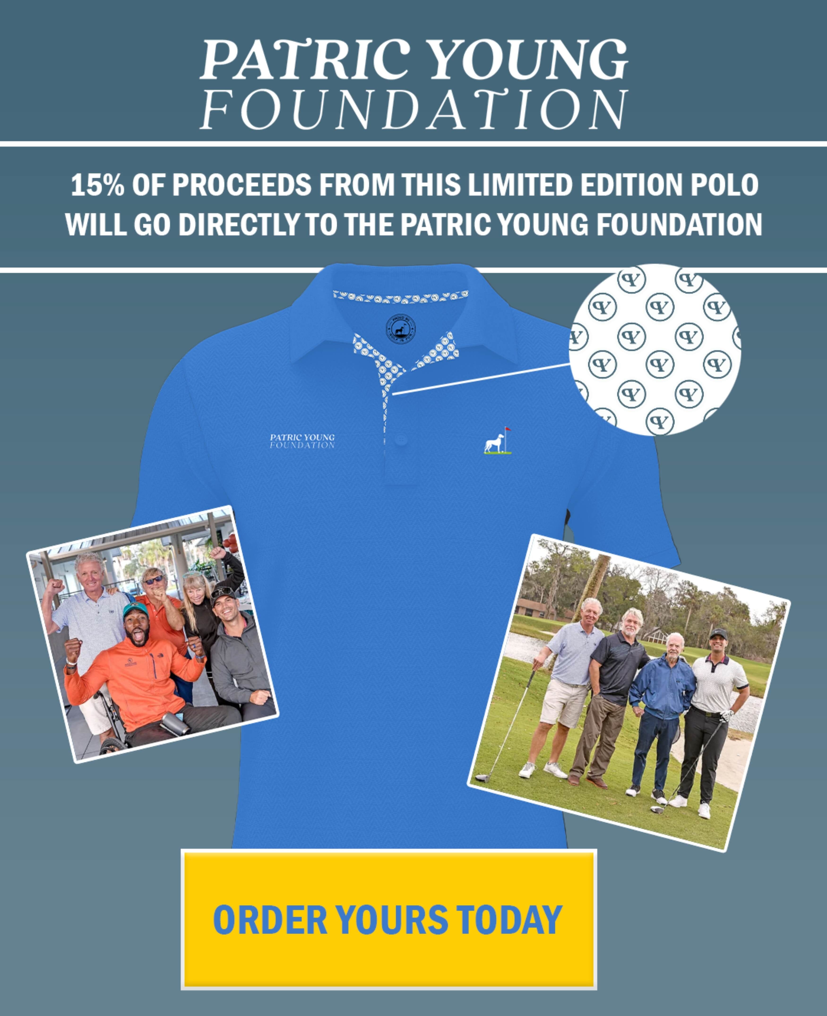 Patric Young Foundation - Limited Edition Charity Polo Men's Forever Collection Proud 90 