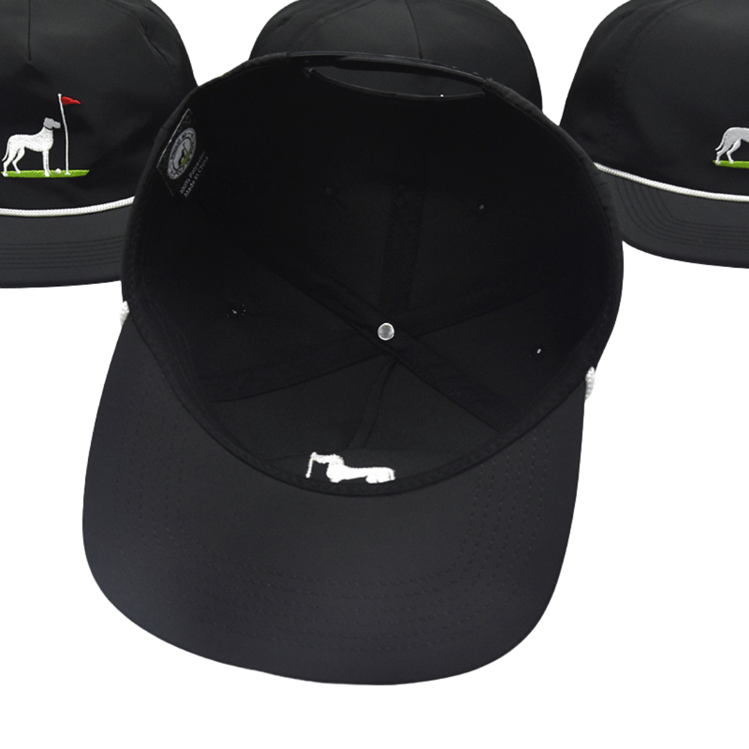 Bogey Golfer Rope Hat - Solid Black Proud 90 